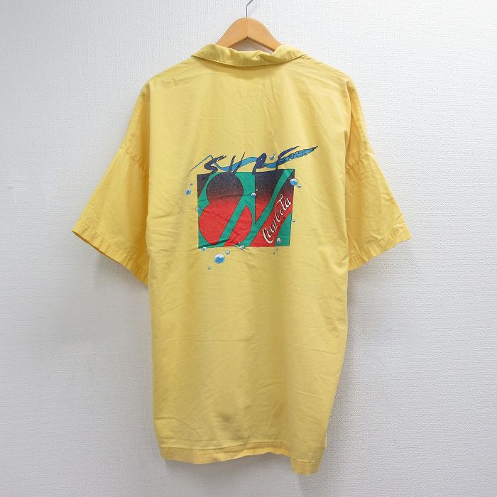 コカコーラ 90s 半袖シャツ イエロー メンズXL相当 | 古着