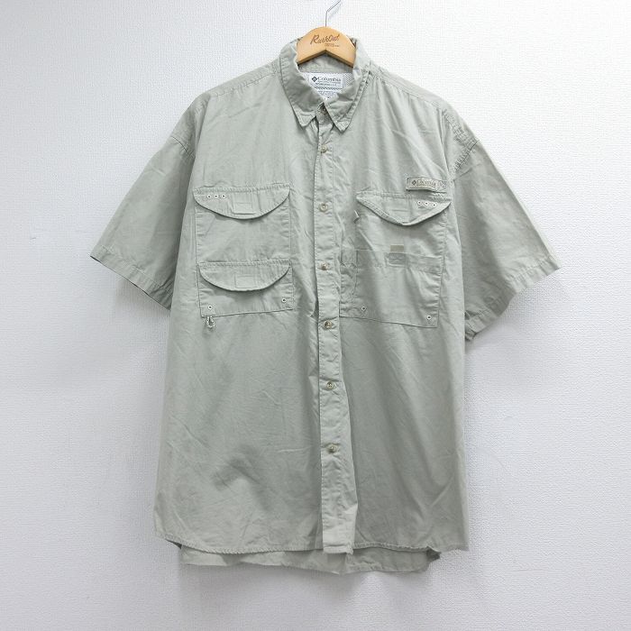コロンビア 00s 半袖フィッシングシャツ ベージュ メンズXL相当 | 古着