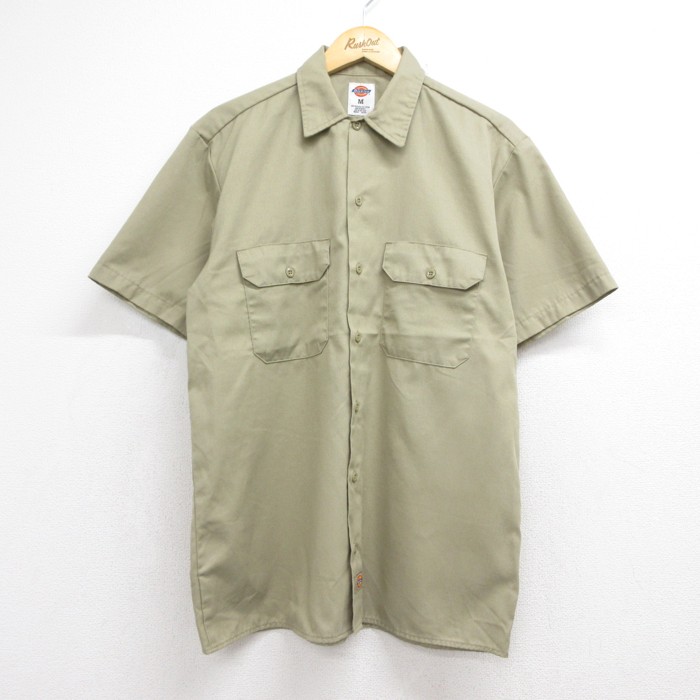 ディッキーズ 半袖シャツ ワーク ベージュ メンズL相当 | 古着