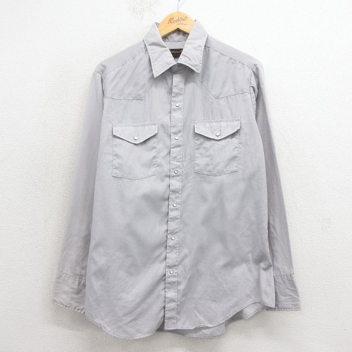 ウエスタンシャツ グレー L | 古着