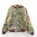 L★古着 ダックスバック 長袖 ハンティング ジャケット パーカー メンズ 90年代 90s リアルツリー ラグラン 緑他 グリーン 迷彩 【spe】 25oct01 中古 アウター