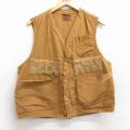 M★古着 SAFTBAK ハンティング ベスト メンズ 80年代 80s 茶 ブラウン 25oct15 中古 アウター