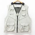 XL★古着 コロンビア COLUMBIA フィッシング ベスト メンズ 00年代 00s 大きいサイズ ベージュ系他 カーキ 25oct22 中古 アウター