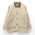 L★古着 アメリカンイーグル American Eagle 長袖 カバーオール メンズ 90年代 90s 襟コーデュロイ コットン ベージュ他 カーキ 内側フランネル 25oct22 中古 アウター