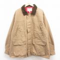 XL★古着 オービス ORVIS 長袖 ハンティング ジャケット メンズ ワンポイントロゴ 大きいサイズ ベージュ カーキ 25nov01 中古 アウター
