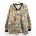XL★古着 長袖 ハンティング ジャケット メンズ 90年代 90s 木葉 USA製 茶 迷彩 25nov18