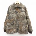 XL★古着 長袖 ハンティング ジャケット メンズ 90年代 90s リアルツリー ラグラン 大きいサイズ USA製 ベージュ系他 内側キルティング 25nov20