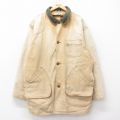 XL★古着 エルエルビーン 長袖 カバーオール メンズ 80年代 80s 襟コーデュロイ ダック地 大きいサイズ ロング丈 コットン 茶系他 25nov29