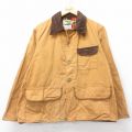 【20%OFF】L★古着 JCペニー 長袖 ビンテージ ハンティング ジャケット メンズ 70年代 70s 襟コーデュロイ ダック地 茶他 25nov29