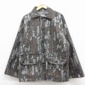 XL★古着 長袖 ハンティング ジャケット メンズ 90年代 90s TREBARK USA製 こげ茶 迷彩 25dec03