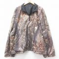 XL★古着 長袖 ハーフジップ ハンティング ジャケット メンズ リアルツリー リバーシブル 大きいサイズ 茶他 迷彩 26jan20