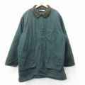 XL★古着 エルエルビーン 長袖 ハンティング ジャケット メンズ 90年代 90s ダック地 襟コーデュロイ プリマロフト 大きいサイズ ロング丈 コットン 濃緑他 内側フランネル【spe】26feb03