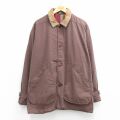 XL★古着 ジェイクルー 長袖 ブランド ハンティング ジャケット メンズ 90年代 90s 大きいサイズ 襟コーデュロイ コットン 濃ベージュ 内側フランネル【spe】 26mar09