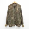 L★古着 長袖 ハンティング ジャケット メンズ 90年代 90s リアルツリー USA製 薄緑他 迷彩 26mar09