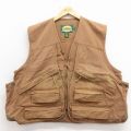 L★古着 カベラス ハンティング ベスト メンズ 00年代 00s ダック地 大きいサイズ コットン 茶【spe】 26mar11