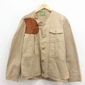 L★古着 長袖 ビンテージ ハンティング ジャケット メンズ 70年代 70s スエード使用 ベージュ【spe】 26mar11