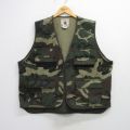 XL★古着 ハンティング ベスト メンズ 00年代 00s ウッドランドカモ 大きいサイズ 緑他 迷彩 26mar12