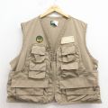 XL★古着 SAFTBAK ハンティング ベスト メンズ 90年代 90s 大きいサイズ USA製 ベージュ 26mar31