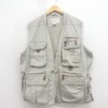 XL★古着 エディーバウアー ハンティング ベスト メンズ 00年代 00s 大きいサイズ コットン 薄ベージュ 26apr27