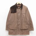 M★古着 10X 長袖 ビンテージ ハンティング ジャケット メンズ 70年代 70s 襟コーデュロイ USA製 茶【spe】 26apr27