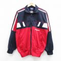 アンブロ 90s 長袖ジャージ ワンポイントロゴ ネイビー L | 古着