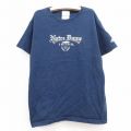 古着 アディダス adidas 半袖 ビンテージ Tシャツ キッズ ボーイズ 子供服 90年代 90s ノートルダム アイリッシュ コットン クルーネック USA製 紺 ネイビー 24feb20