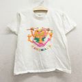 古着 半袖 ビンテージ Tシャツ キッズ ボーイズ 子供服 80年代 80s アニマル クルーネック 白 ホワイト 24apr17