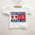 古着 半袖 ビンテージ Tシャツ キッズ ボーイズ 子供服 90年代 90s WWJD クルーネック USA製 白 ホワイト 24jun15