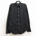 古着 ラルフローレン Ralph Lauren 長袖 ブランド シャツ キッズ ボーイズ 子供服 90年代 90s ワンポイントロゴ オックスフォード コットン ボタンダウン 黒 ブラック 24jul01