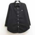 古着 ラルフローレン Ralph Lauren 長袖 ブランド シャツ キッズ ボーイズ 子供服 90年代 90s ワンポイントロゴ 黒 ブラック 24jul01