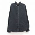古着 ラルフローレン Ralph Lauren 長袖 ブランド シャツ キッズ ボーイズ 子供服 ワンポイントロゴ オックスフォード コットン ボタンダウン 黒 ブラック 24jul04
