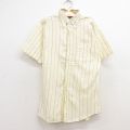 古着 マックレガー 半袖 シャツ キッズ ボーイズ 子供服 70年代 70s USA製 薄黄他 イエロー ストライプ 24aug05