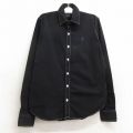 古着 ラルフローレン Ralph Lauren 長袖 ブランド シャツ キッズ ボーイズ 子供服 ワンポイントロゴ コットン ボタンダウン 黒 ブラック ストライプ 24aug26