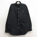 古着 ラルフローレン Ralph Lauren 長袖 ブランド シャツ キッズ ボーイズ 子供服 90年代 90s ワンポイントロゴ コットン ボタンダウン 黒 ブラック チェック 24aug31