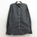 古着 ラルフローレン Ralph Lauren 長袖 ブランド シャツ キッズ ボーイズ 子供服 90年代 90s ワンポイントロゴ オックスフォード コットン ボタンダウン 濃グレー 24aug31