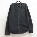 古着 ラルフローレン Ralph Lauren 長袖 ブランド シャツ キッズ ボーイズ 子供服 90年代 90s ワンポイントロゴ オックスフォード コットン ボタンダウン 濃グレー 24aug31