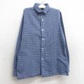 古着 長袖 シャツ キッズ ボーイズ 子供服 80年代 80s 紺他 ネイビー チェック 25apr10