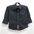 古着 長袖 ウエスタン シャツ キッズ ボーイズ 子供服 黒 ブラック 25apr10