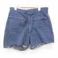古着 JCペニー ビンテージ ショート パンツ ショーツ キッズ ボーイズ 子供服 70年代 70s コットン 紺 ネイビー デニム 25jun03