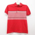 古着 JCペニー ザフォックス THE FOX 半袖 ポロ シャツ キッズ ボーイズ 子供服 80年代 80s USA製 赤他 レッド 25jun05