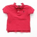 古着 ラルフローレン Ralph Lauren 半袖 ブランド ポロ シャツ キッズ ボーイズ 子供服 90年代 90s ワンポイントロゴ 鹿の子 コットン 赤 レッド 25jun05