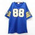 古着 半袖 ビンテージ フットボール Tシャツ キッズ ボーイズ 子供服 90年代 90s NFL インディアナポリスコルツ 88 Vネック USA製 青 ブルー アメフト スーパーボウル ゲームシャツ ユニフォーム 25jun14
