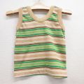 古着 シアーズ タンクトップ ビンテージ キッズ ボーイズ 子供服 80年代 80s クルーネック ベージュ他 カーキ ボーダー 25jun28