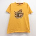 古着 ハーレーダビッドソン Harley Davidson 半袖 ビンテージ Tシャツ キッズ ボーイズ 子供服 00年代 00s ワシ 香港 コットン クルーネック USA製 黄 イエロー 25jun28