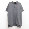 古着 ラルフローレン Ralph Lauren 半袖 ブランド ポロ シャツ キッズ ボーイズ 子供服 90年代 90s ワンポイントロゴ コットン USA製 グレー 25jul24