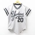 古着 ウィルソン 半袖 ビンテージ Tシャツ キッズ ボーイズ 子供服 80年代 80s ヤンキース Vネック USA製 グレー他 25aug04