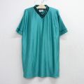 古着 半袖 ビンテージ Tシャツ キッズ ボーイズ 子供服 90年代 90s 無地 Vネック 緑 グリーン 25aug20