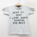古着 フルーツオブザルーム 半袖 ビンテージ Tシャツ キッズ ボーイズ 子供服 90年代 90s メッセージ クルーネック USA製 薄グレー 霜降り 25sep02