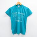 古着 ラッセル 半袖 ビンテージ Tシャツ キッズ ボーイズ 子供服 90年代 90s 鳥 クルーネック USA製 水色 【spe】 25sep03