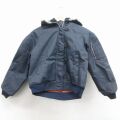古着 長袖 ナイロン ジャケット パーカー キッズ ボーイズ 子供服 80年代 80s 紺 内側キルティング 26jan09